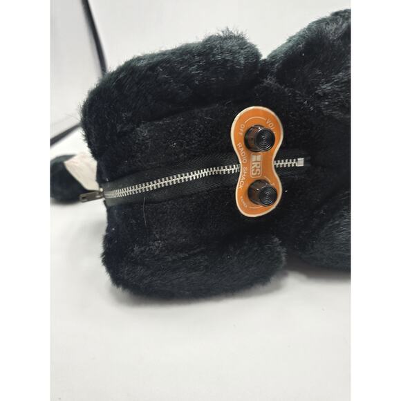 Vintage 1960s Radio Poodle Plush Black W/ Chain Transister Japan MCM Untested - Picture 6 of 7